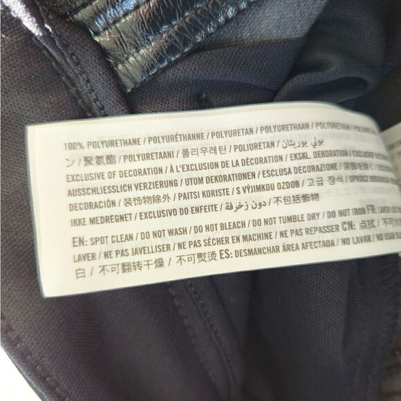 NWT Abercrombie & Fitch Patent Leather The 90s Straight Ultra High Rise Pant 25S - Picture 11 of 14